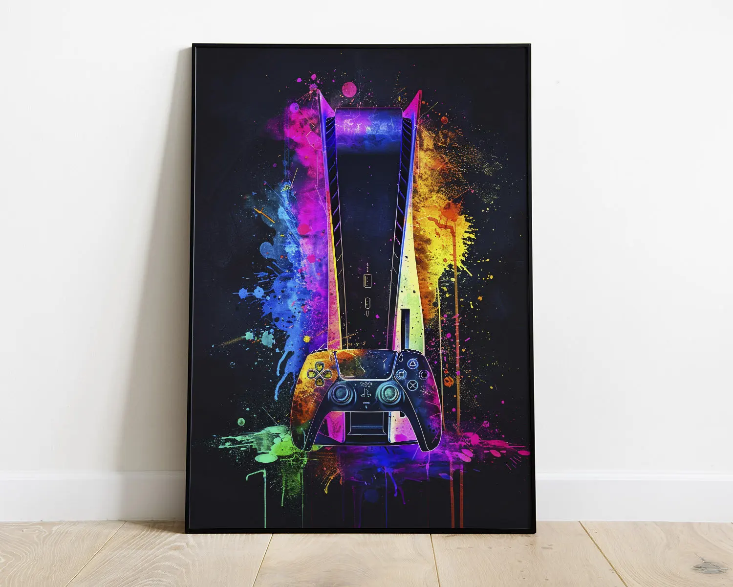Watercolor Neon Video Game Pos - Video Gaming & Esports Usd Acc review and price